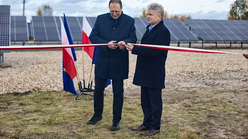 Uroczyste otwarcie Instalacji fotowoltaicznej o mocy 0,2 MW wraz z niezbędną infrastrukturą towarzyszącą tj. oświetleniem na terenie Oczyszczalni Ścieków w Lęborku.