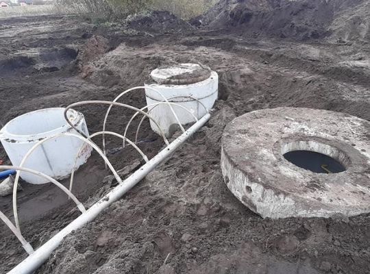 Budowa sieci wodociągowej i kanalizacji sanitarnej w ul. K. Pułaskiego w Lęborku.