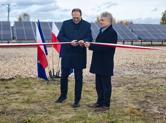 Uroczyste otwarcie Instalacji fotowoltaicznej o mocy 0,2 MW wraz z niezbędną infrastrukturą towarzyszącą tj. oświetleniem na terenie Oczyszczalni Ścieków w Lęborku.