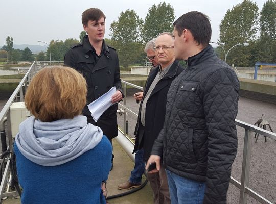 Wizyta przedstawicieli duńskich firm na miejskiej Oczyszczalni Ścieków