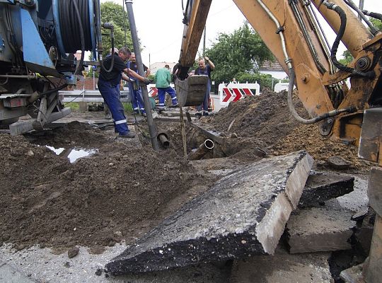 Awaria wodociągu w ulicy Harcerzy