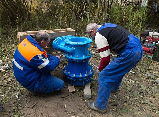 Wymiana zasuw w rejonie Stacji Uzdatniania Wody