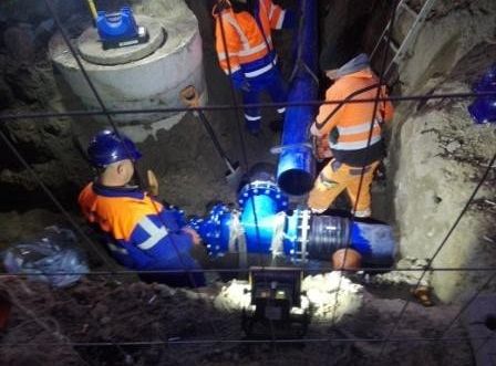 Kolejny etap wymiany wodociągu w ramach inwestycji „Przebudowa  ulic:  Armii Krajowej, Długosza, Franciszkańskiej, Gdańskiej, Młynarskiej, Chodukiewicza oraz Przyzamcze wraz z budową i przebudową  infrastruktury technicznej”.