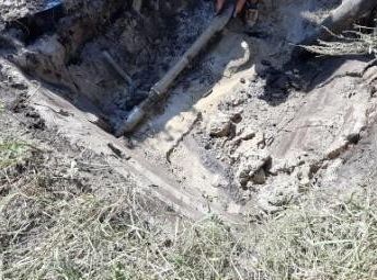 Budowa nowego wodociągu oraz kanalizacji tłocznej w ulicy Spółdzielczej.