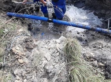 Budowa nowego wodociągu oraz kanalizacji tłocznej w ulicy Spółdzielczej.