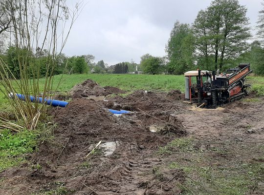 Kolejny etap robót związanych z rozbudową sieci wodociągowej zasilającej południowo - wschodnią część miasta Lęborka min.Osiedle Wschód i strefę przemysłową.