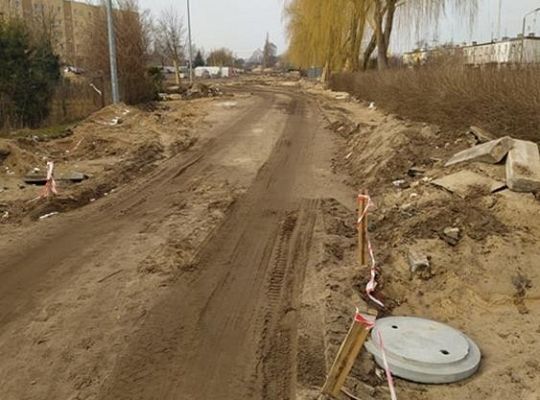 Budowa sieci wodociągowej i sieci kanalizacji sanitarnej w rejonie ul. Kazimierza Wielkiego w Lęborku.