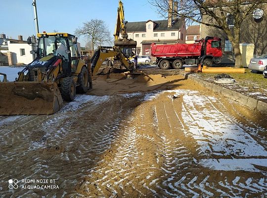 Budowa sieci wodociągowej i sieci kanalizacji sanitarnej w rejonie ul. Kazimierza Wielkiego w Lęborku.