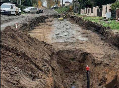 Budowa sieci wodociągowej i kanalizacji sanitarnej w ul. K. Pułaskiego w Lęborku.
