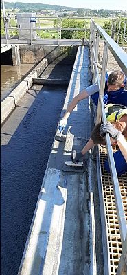 Remont bieżni zgarniacza na Oczyszczalni Ścieków