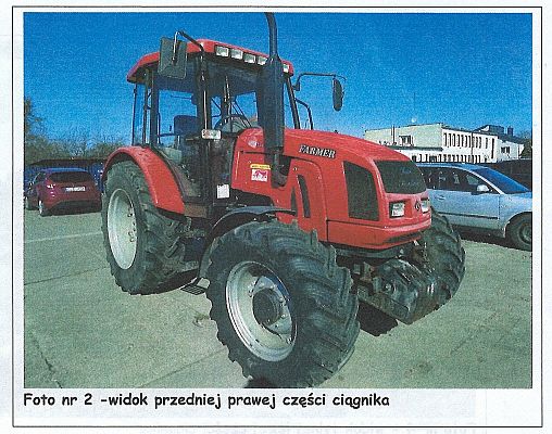 Ogłoszenie - sprzedaż ciągnika rolniczego FARMER F-8244 C2 z 2007r.